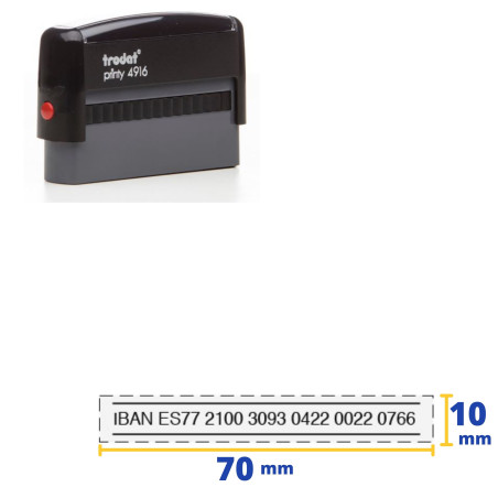 SEGELL TRODAT PRINTY 4916 (070x010) PERSONALITZABLE