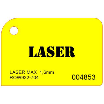 PLACA F LASER MAX 1,6 mm (NEGRE/GROC)