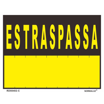 SENYAL INFORMACIO "ES TRASPASSA" 350x250 PVC