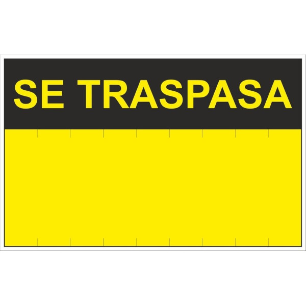 SENYAL INFORMACIO "SE TRASPASA" 350x250 PVC