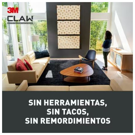 GANXO PARED GUIX / PLADUR  7Kg 27x31mm (2u) CLAW 3M 7100269137