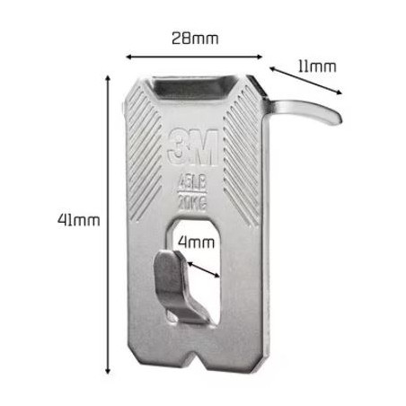 GANXO PARED GUIX / PLADUR 20Kg 28x41mm (2u) CLAW 3M 7100269196
