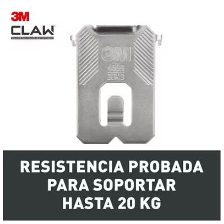 GANXO PARED GUIX / PLADUR 20Kg 28x41mm (2u) CLAW 3M 7100269196