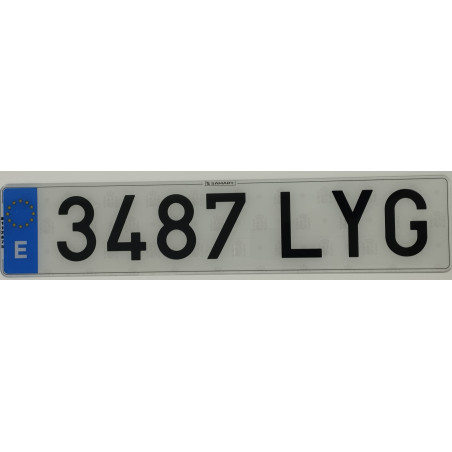 SENYAL MATRICULA COTXE 520x110 ACRILICA