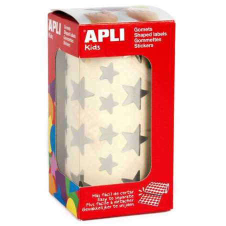 ETIQUETES ESTRELLA PLATA APL11117 ROTLLO 2360u