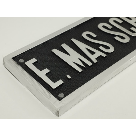 PLACA FUNDICIO ALUMINI ALT RELLEU 240x80x5 FONS PINTAT NEGRE