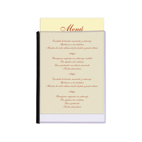 FUNDA PORTA MENUS RIGIDA 3 DIN A4 2 CARES 380micres
