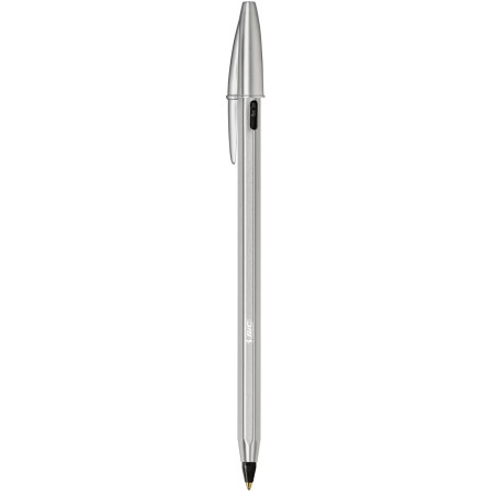 BOLI BIC METALIC PLATA MATE ReNew (TINTA NEGRE) + 2 REC.
