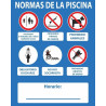 SENYAL INFORMACIO "NORMAS PISCINA" NO SOCORRISTA 500x400 PVC