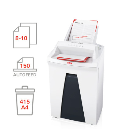 DESTRUCTORA (150 fulls/10 fulls) MC 35 litres HSM AF150 P-4 (04,