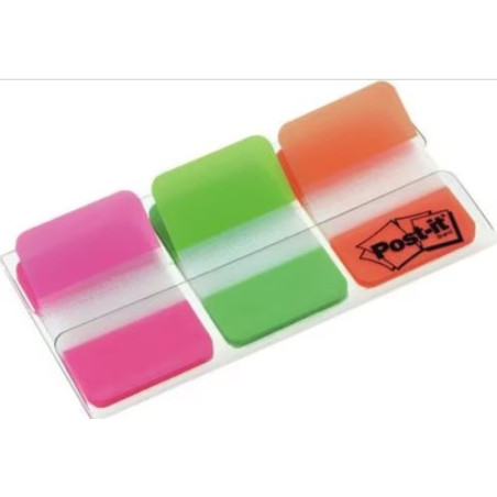 Index Rígido rosa, verde y naranja. Dispensador fu
