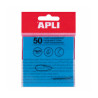 TACO NOTES ADH. 076X076 TRANSPARENT BLAU (50f)