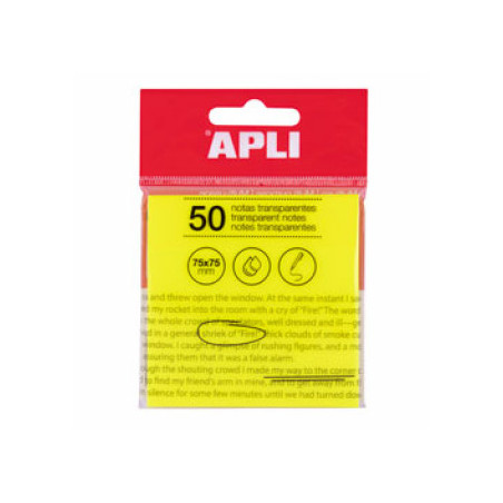 TACO NOTES ADH. 076X076 TRANSPARENT GROC (50f)