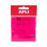 TACO NOTES ADH. 076X076 TRANSPARENT ROSA (50f)