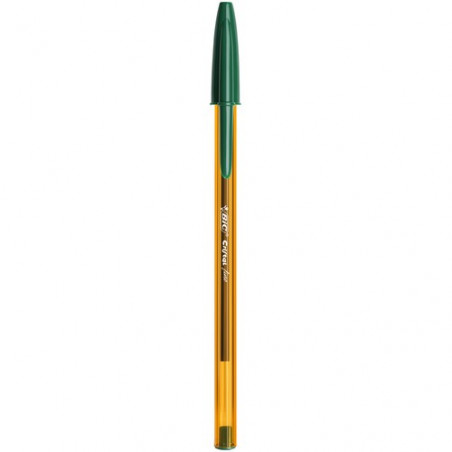 Bolígrafo tinta aceite punta 0,8mm verde Bic Cristal Fine