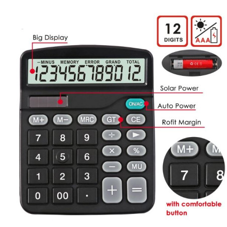 CALCULADORA SOBRETAULA 12D FOSKA CA3212-7 120x150