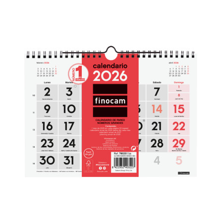 CALENDARI PARED ESP. M/V 210x150 SP FINOCAM AÑO 2024