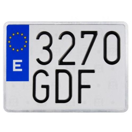 SENYAL MATRICULA MOTO 220x160 ALUMINI