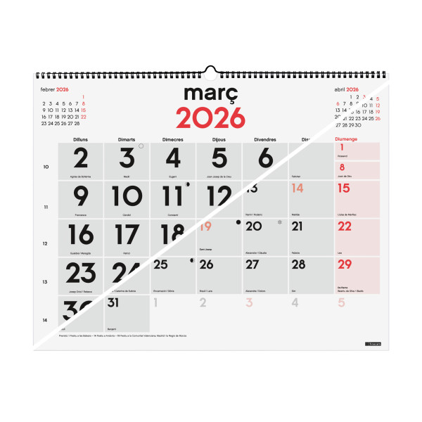 CALENDARI PARED ESP. M/V 590x420 AP+NU CAT FINOCAM ANY 2024