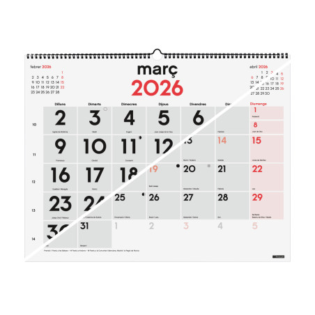 CALENDARI PARED ESP. M/V 590x420 AP+NU CAT FINOCAM ANY 2024