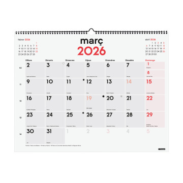 CALENDARI PARED ESP. M/V 590x420 AP+NU CAT FINOCAM ANY 2024