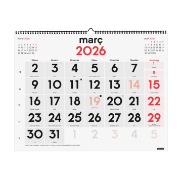 CALENDARI PARED ESP. M/V 590x420 AP+NU CAT FINOCAM ANY 2024