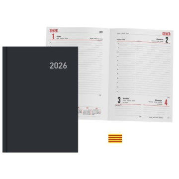 AGENDA JODSI 1DP 145x220 NEGRE (ECONOMICA ENCOLADA) CATALA ANY 2