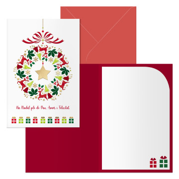 CHRISTMA 115x170 RELLEU METALIC NIEVE 300gr. + SOBRE CASTELLA
