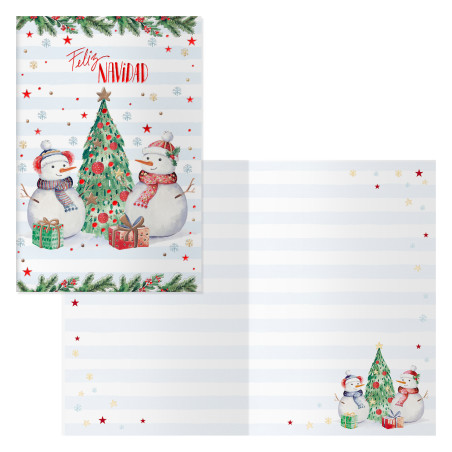 CHRISTMA 115x170 RELLEU METALIC NINOT NEU 300gr. + SOBRE CASTELL