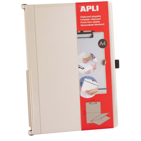 PLACA PINÇA A4 PLEGABLE A A5 PLASTIC BLANC CLIPBOARD