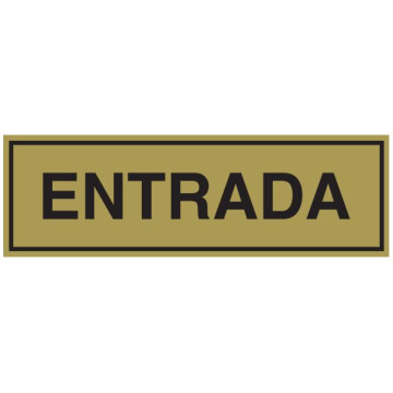 SENYAL EVACUACIO "ENTRADA" 165x045 ALUMINI DAURAT estandar