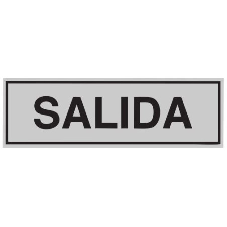 SENYAL EVACUACIO "SALIDA" 175x055 ALUMINI estandar
