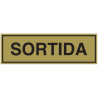 SENYAL EVACUACIO "SORTIDA" 165x045 ALUMINI DAURAT estandar