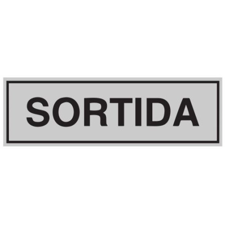 SENYAL EVACUACIO "SORTIDA" 175x055 ALUMINI estandar