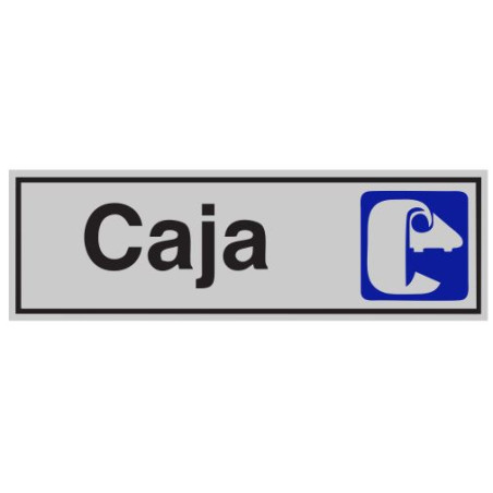 SENYAL INFORMACIO "CAJA" 175x055 ALUMINI estandar