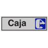 SENYAL INFORMACIO "CAJA" 175x055 ALUMINI estandar