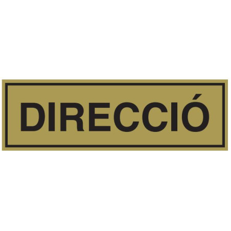 SENYAL INFORMACIO "DIRECCIO" 165x045 ALUMINI DAURAT estandar