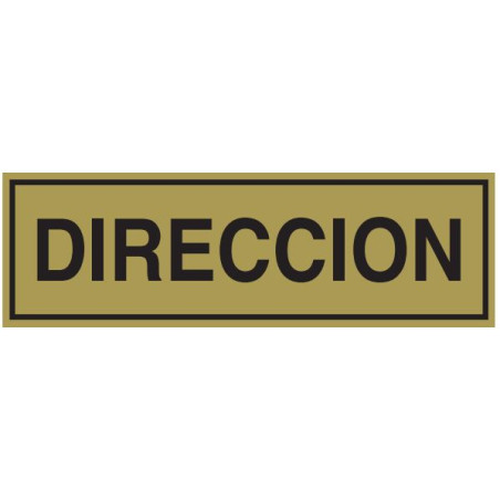 SENYAL INFORMACIO "DIRECCION" 165x045 ALUMINI DAURAT estandar