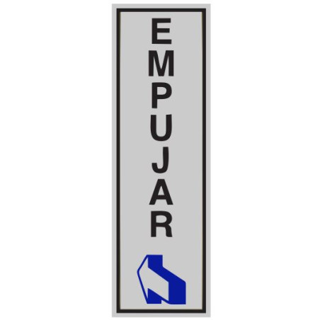 SENYAL INFORMACIO "EMPUJAR" 055x175 ALUMINI estandar