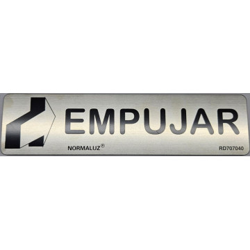 SENYAL INFORMACIO "EMPUJAR" 175x055 ALUMINI estandar