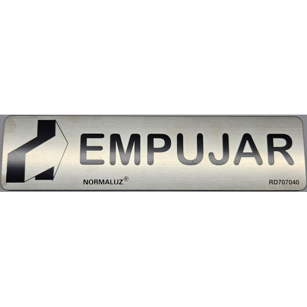 SENYAL INFORMACIO "EMPUJAR" 175x055 ALUMINI estandar SENYAL INFORMACIO "EMPUJAR" 175x055 ALUMINI estandar