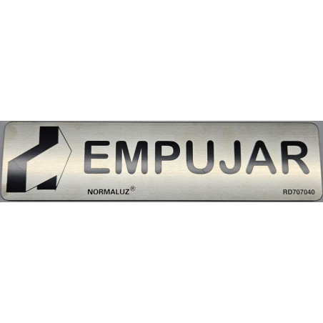 SENYAL INFORMACIO "EMPUJAR" 175x055 ALUMINI estandar