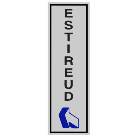 SENYAL INFORMACIO "ESTIREU" 055x175 ALUMINI estandar