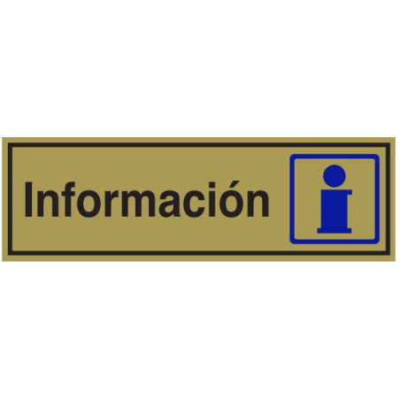 SENYAL INFORMACIO "INFORMACION" 175x055 ALUMINI DAURAT estandar