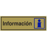 SENYAL INFORMACIO "INFORMACION" 175x055 ALUMINI DAURAT estandar