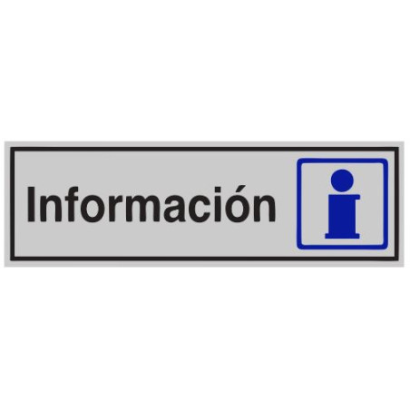 SENYAL INFORMACIO "INFORMACION" 175x055 ALUMINI estandar