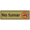 SENYAL INFORMACIO "NO FUMAR" 175x055 ALUMINI DAURAT estandar