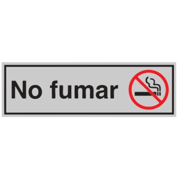 SENYAL INFORMACIO "NO FUMAR" 175x055 ALUMINI estandar