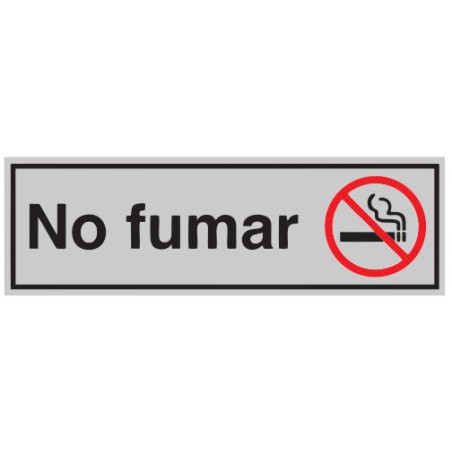 SENYAL INFORMACIO "NO FUMAR" 175x055 ALUMINI estandar