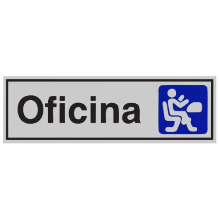 SENYAL INFORMACIO "OFICINA" 175x055 ALUMINI estandar
